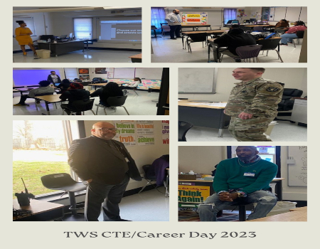  Photos of the career day presenters in the classrooms